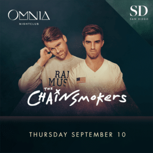 The Chain Smokers Omnia Promo Code Discount Tickets San Diego