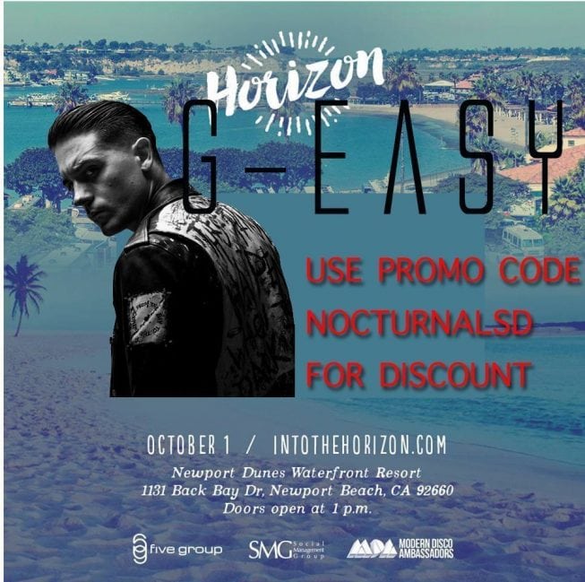 G Easy Newport Dunes Horizon TICKETS DISCOUNT PROMO CODE beach resort brklyn dj events vip bus transportation G Easy Newport Dunes Horizon TICKETS DISCOUNT PROMO CODE brklyn cabana beach vip bus transportation