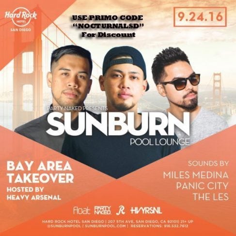 Sunburn Pool Hard Rock San Diego Ticket DISCOUNT Promo code pool party cabana day bed