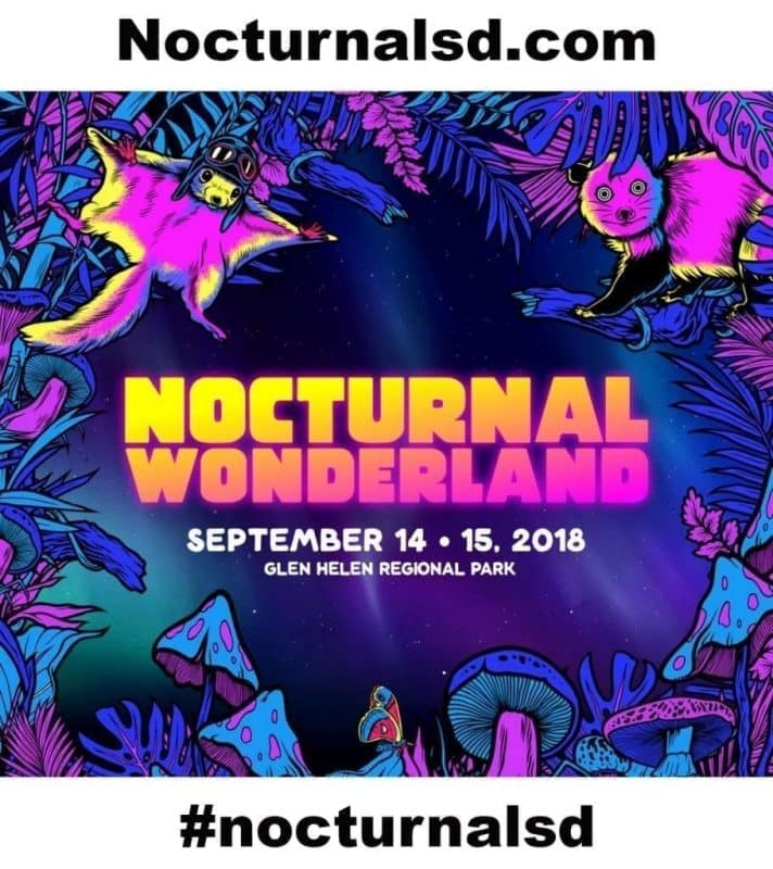 Nocturnal Wonderland 2018 Tickets for Sale Discount, insomnaic, 18 and up, 18+, 21+, rave music festival, lineup, promo code coupon free, lineup set times