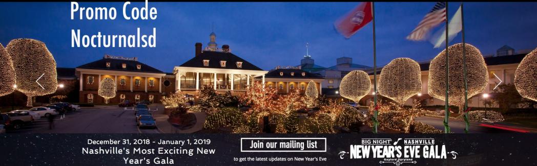 Gaylord Hotel Nye Nashville TN nye 2019 discount promo code