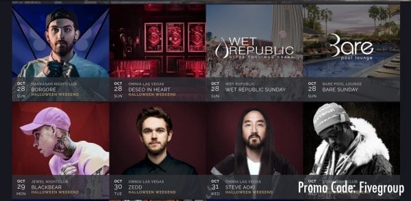 Omnia Las Vegas Strip Halloween top club events 2018