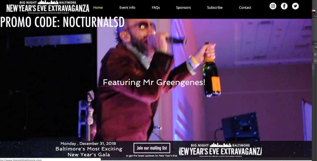 big night gala baltimore mr greengenes discount promo code tickets
