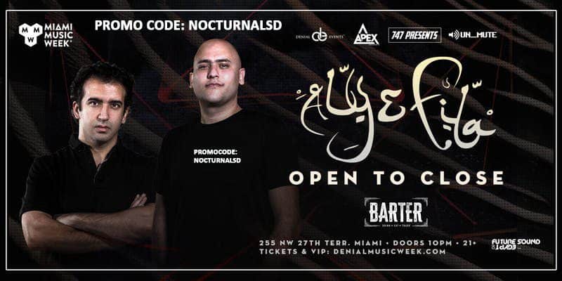 Aly & Fila Miami Music Week Promo Code 2019, VIP, MMW 2019, Discount, Free Entry