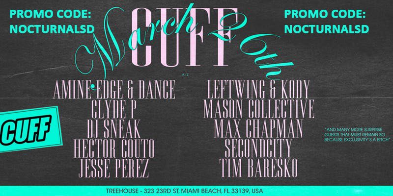 CUFF Miami Music Week 2019 Discount Promo Code, MMW 2019, VIP Passes,