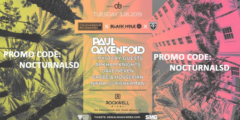 Coldharbour Black Hole Perfecto MMW Promo Code 2019, Paul Oakenfold, Miami Music Week 2019, VIP Passes, Discount, Free Entry