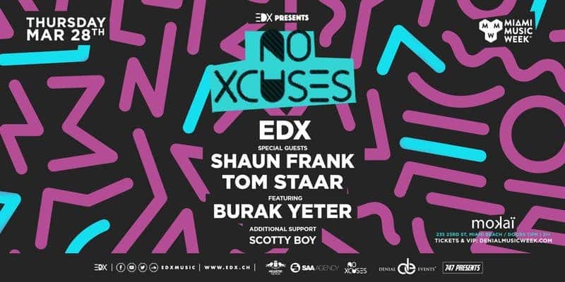 EDX presents No Xcuses MMW Promo Code 2019, Mokai Lounge, MMW 2019, Free Passes, VIP