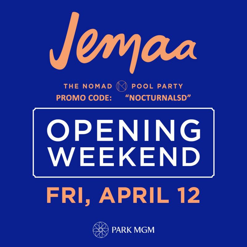 Jemma Nomad Pool Party Park MGM Las Vegas Discount Passes, Las Vegas Strip, Discount Promo Code, Summer Pool Party, Cabanas, VIP Passes, Free Entry, Guest List