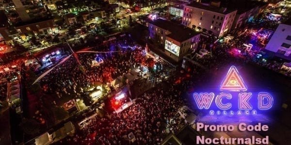 WCKD Village Promo Code, 2020, discount tickets, military, student, gaslamp, easy village, set time, lineup, stage map, Monster Bash, VIP Pass