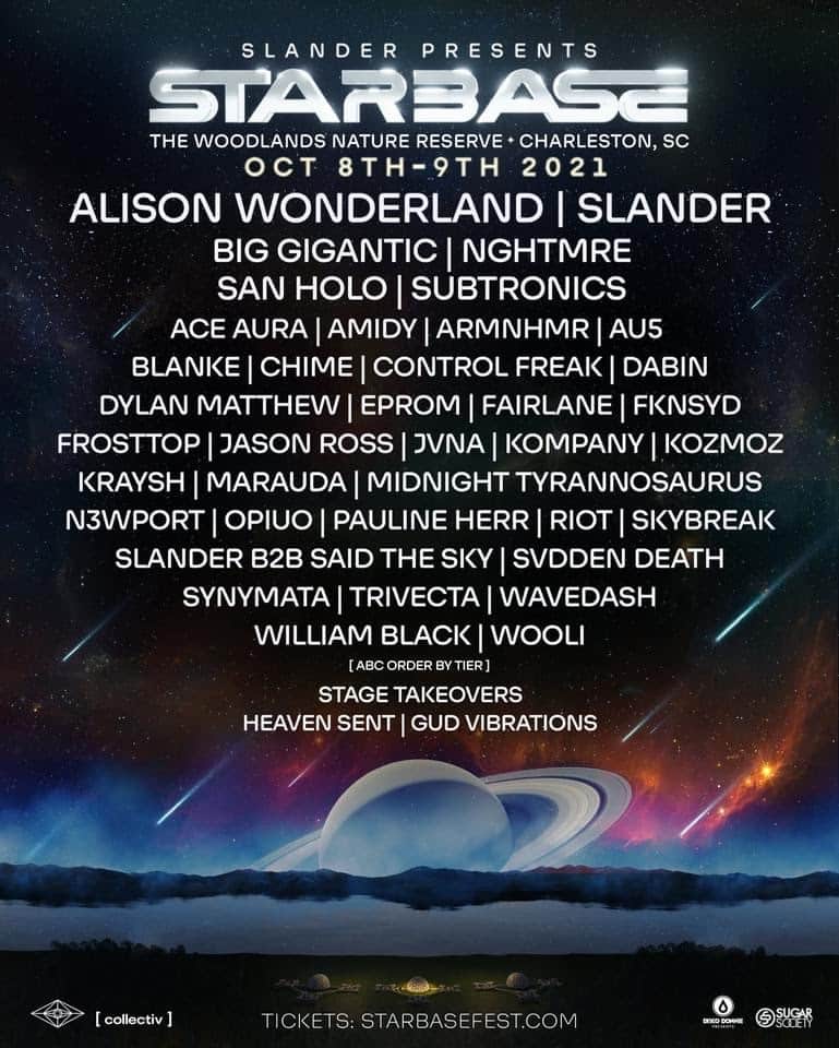 Starbase Festival Promo Code, 2021, GA Passes, VIP Tickets, DJ, Music, Party, Woodlands Nature Reserve, Charleston SC, South Carolina