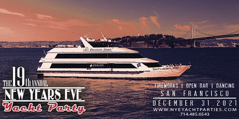NYE Yacht Party San Francisco Promo Code, New Years Eve, San Francisco Spirit Yacht, Best NYE San Francisco Parties, Boat, Celebrate, Celebration, Harbor