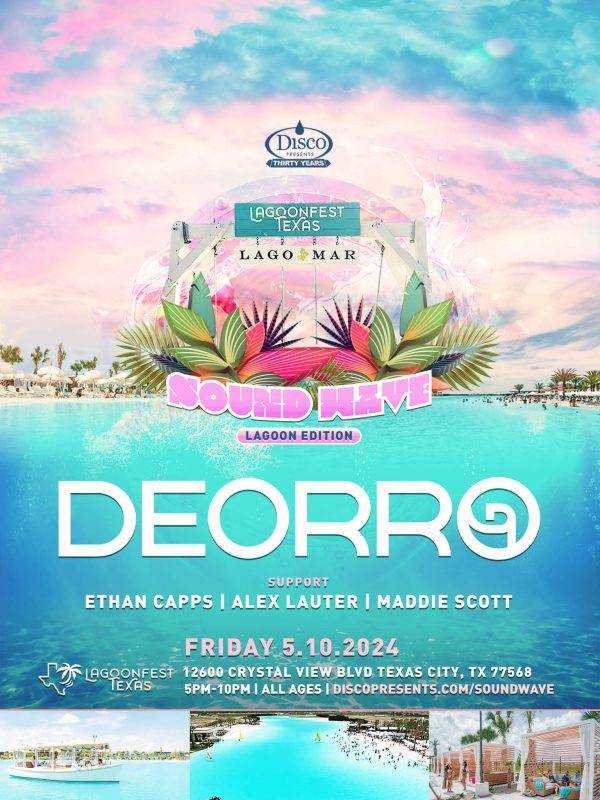 Sound Wave Promo Code, Discount Tickets, VIP passes, Lagoon Edition, Deorro, Lago Mar Lagoon, Texas City, TX, Texas, Music, Event