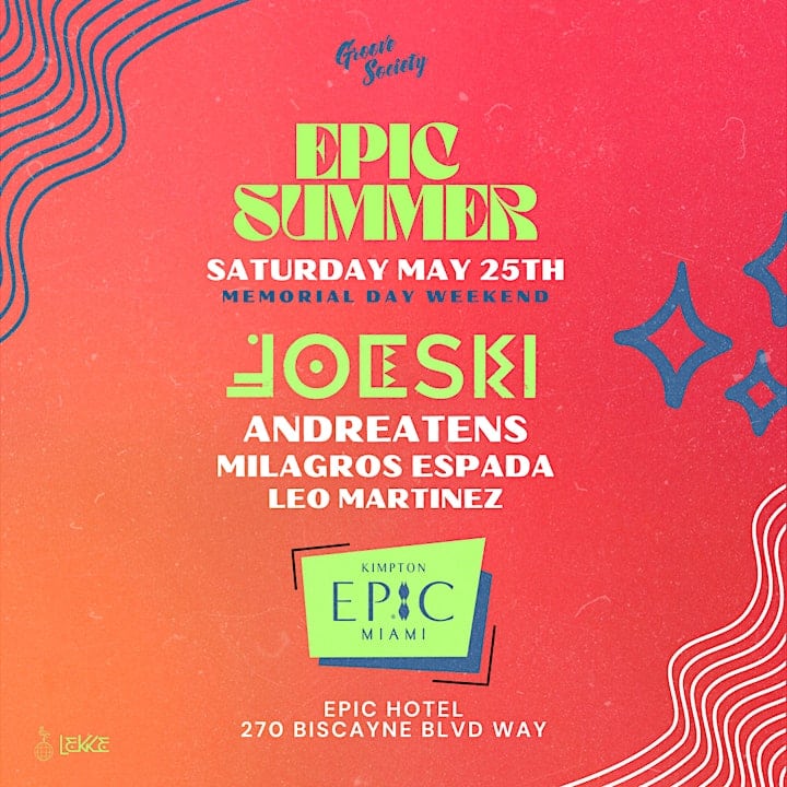 Kimpton EPIC Summer Pool Party Miami Promo Code, Discount Tickets, Passes, Weekend, DJ, Hotel, Joeski, Music, Kimpton EPIC Hotel